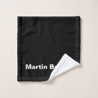 Custom Name Minimalist Modern Black White