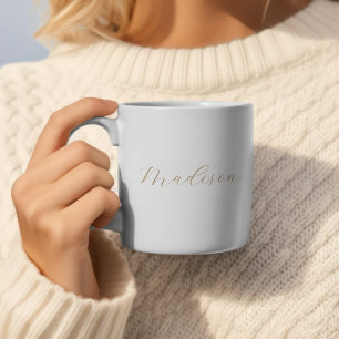 Custom Name Minimalist Mug - Cursive Script