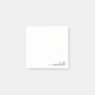 Custom Name Minimalist Personalized Pastel Colour Post-it Notes