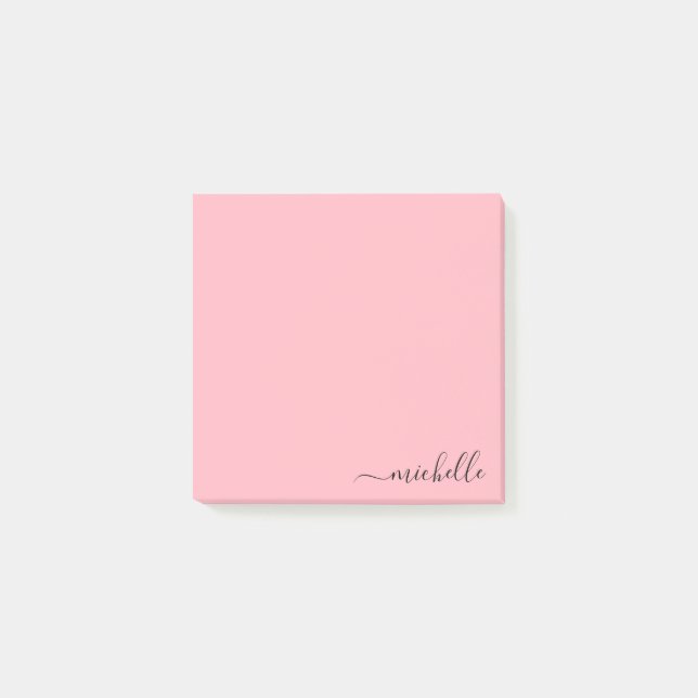 Custom Name Minimalist Personalized Pastel Colour Post-it Notes (Front)