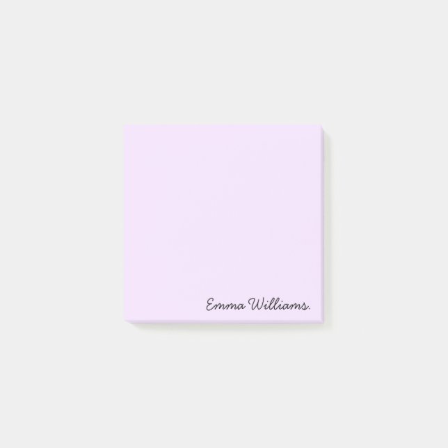 Custom Name Minimalist Personalized Pastel Colour Post-it Notes (Front)