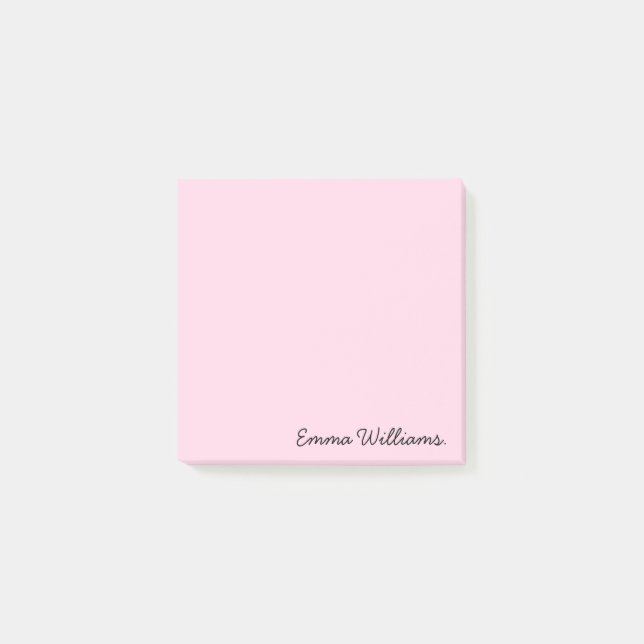 Custom Name Minimalist Personalized Pastel Colour Post-it Notes (Front)