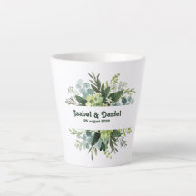 Custom Name modern floral girly Coffee Mug