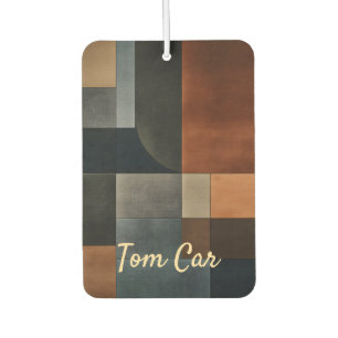 Custom Name Modern Geometric Car Air Freshener