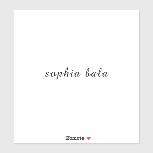 Custom Name Modern Handwritten Design (Sheet)