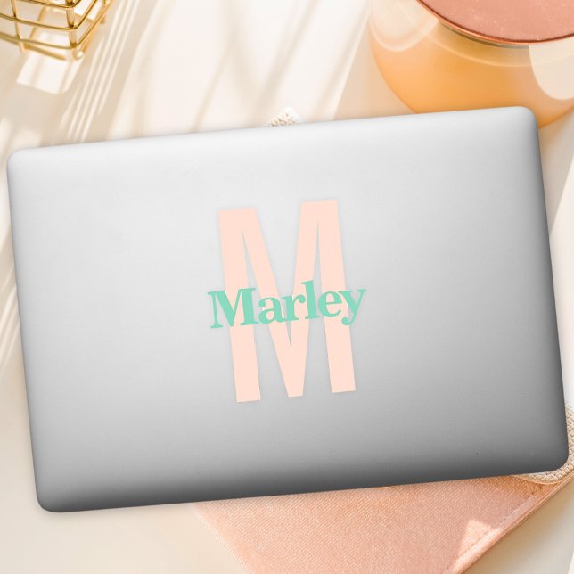 Custom Name Modern Monogram Logo Laptop (Creator Uploaded)
