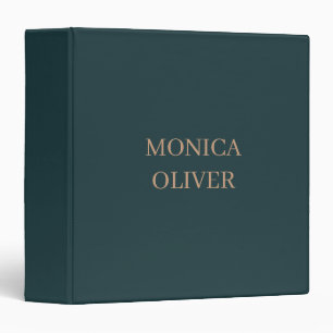 Custom name modern professional minimalist binder