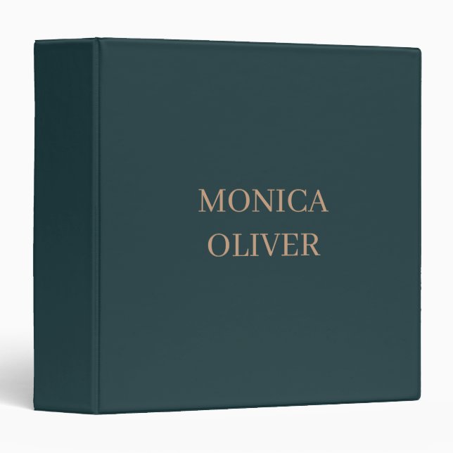 Custom name modern professional minimalist binder (Front/Spine)