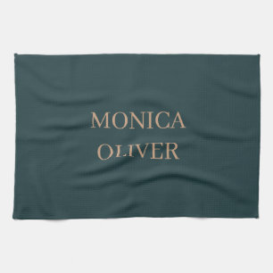 Custom name modern professional minimalist kitchen towel