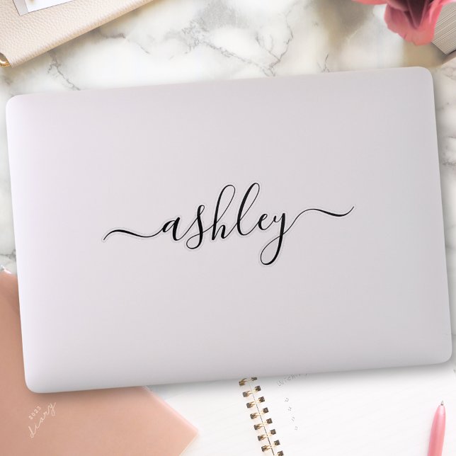 Custom Name Modern Script Calligraphy Cute Laptop (Creator Uploaded)