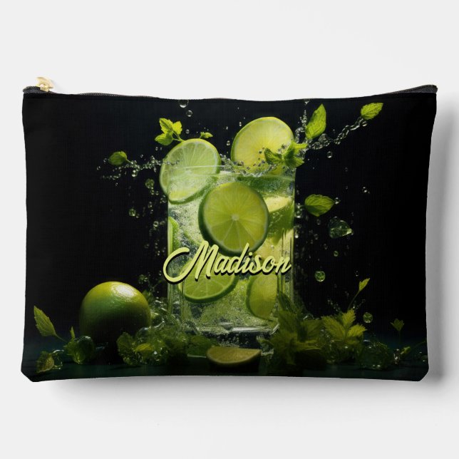 Custom Name Mojito Cocktail Accessory Pouch (Front)