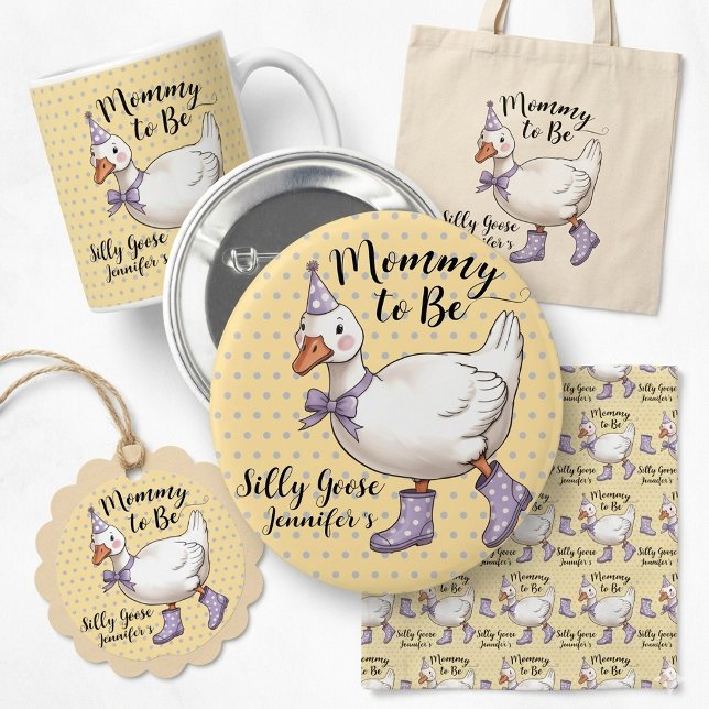 Custom Name Mommy to Be Pinback Button (Creator Uploaded)