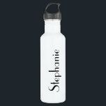 Custom Name Monogram Black White Gift Party Favour 710 Ml Water Bottle<br><div class="desc">Designed with text template for monogram name and elegant two tone background in black and white,  this makes a beautiful personalized favour or gift for special occasions like weddings,  bridal shower,  birthdays,  anniversary,  holidays etc. You may change the background colour as you wish.</div>