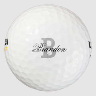 Custom name monogram golf balls for men and women