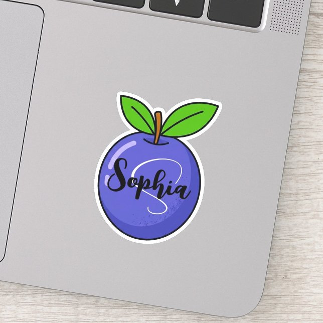 Custom Name Monogram |  kawaii Cute Grapes Teacher (kawaii grapes teacher sticker, cute custom grape decal, personalized monogram educator label)