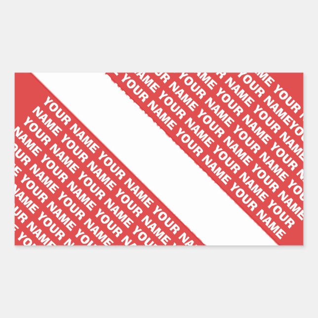 CUSTOM NAME MONOGRAM Scuba Diving SYMBOL Flag Sticker (Front)