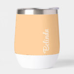 Custom name monogram, sweet peach<br><div class="desc">Lovely script typography and a light peach colour give this design a modern elegance. An ideal gift for a range of occassions including birthdays,  graduations,  weddings and more. They will love this practical gift with a personal touch!</div>