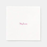 Custom Name Monogram Template Pink White 2023