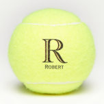 Custom Name Monogram Tennis Ball<br><div class="desc">UNIQUE LAYERING OF THE MONOGRAM -- look closely and you will see three colours, which gives it the feeling of depth. Personalized additionally with the first name. Special idea for a gift or you might just enjoy for yourself! If you have any design questions or a special request, please send...</div>