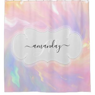 Custom Name Monogram Unicorn Holographic Girly