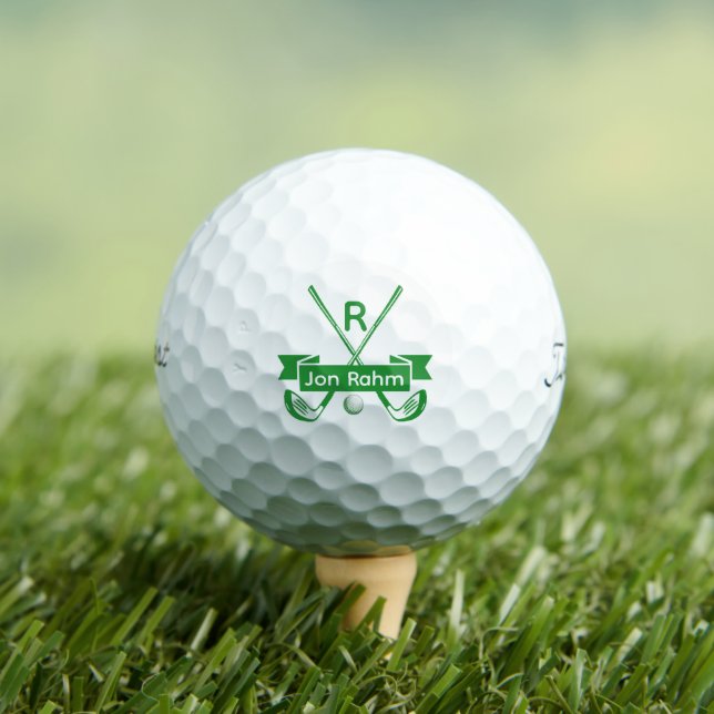Custom Name Monogrammed  Titleist Pro Golf Balls (Insitu Tee)