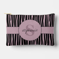 Custom Name Monogrammed Zebra stripes pattern