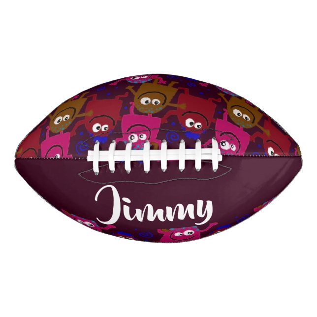 Custom name monsters pattern football (Front)