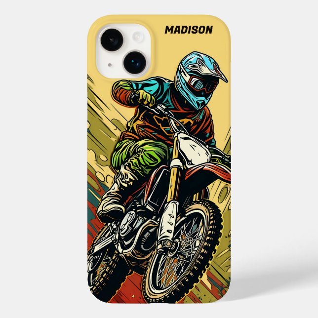 Custom Name Motocross Case-Mate iPhone Case (Back)