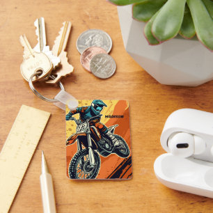 Custom Name Motocross Keychain