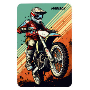 Custom Name Motocross Magnet