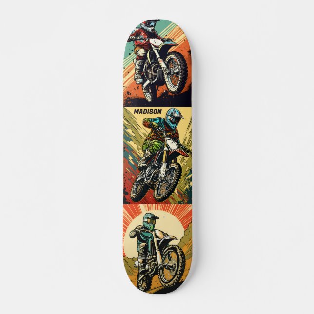 Custom Name Motocross Skateboard (Front)