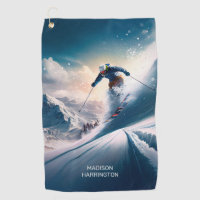 Custom Name Mountain Skier