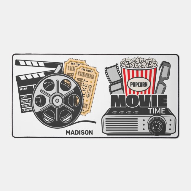 Custom Name Movie Desk Mat (Front)