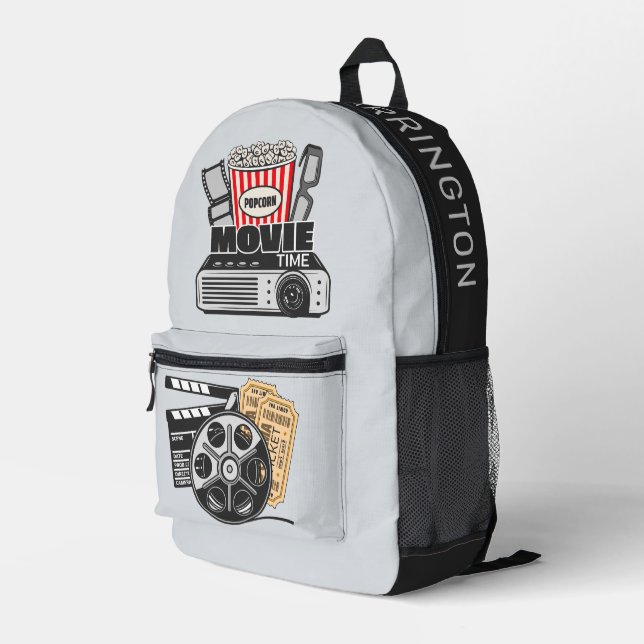Custom Name Movie Printed Backpack (Back Corner Right)