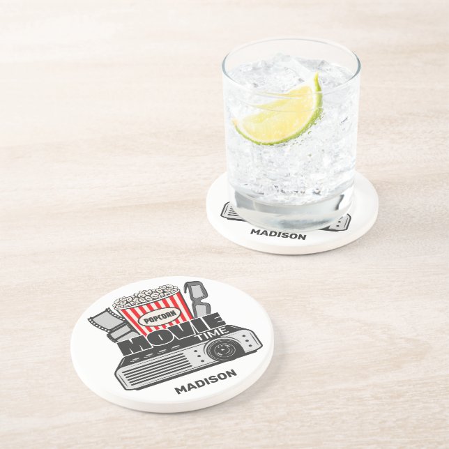 Custom Name Movie Time Coaster (Side)