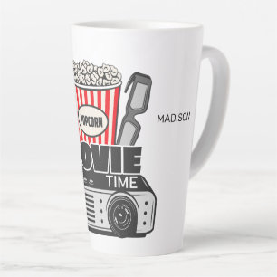 Custom Name Movie Time Latte Mug