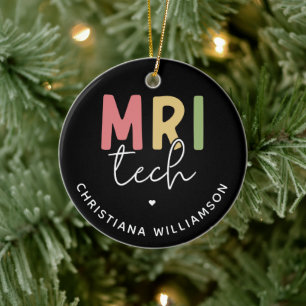 Custom Name MRI Tech   MRI Technologist Gifts Ceramic Ornament