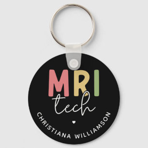 Custom Name MRI Tech   MRI Technologist Gifts Keychain