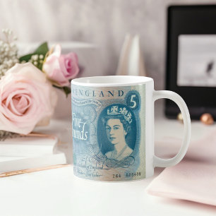 Custom Name Mug – 1966 British Five Pound Note
