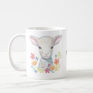 Custom Name Mug Cute Lamb Sheep Christian Gift Mug