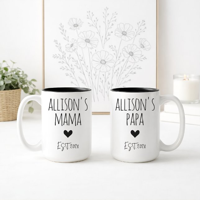 Custom Name Mug Gift for First Time Mom or Grandma (Custom Mom Mug Birthday Gift for Mom Grandma, Custom Mama Coffee Mug Gift for First Time Mom or dad)