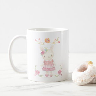 Custom Name mug Personalized Cute Bunny Rabbit mug