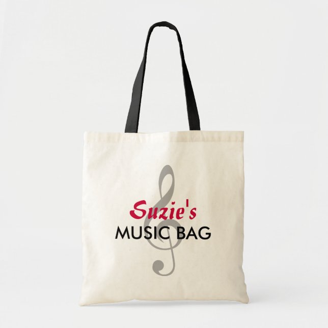 Custom Name Music Bag - Dark Pink (Front)