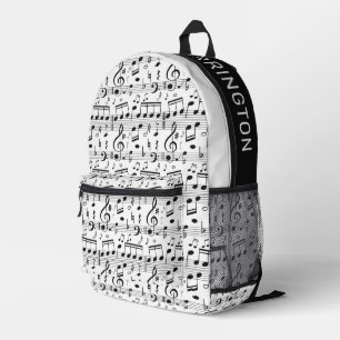 Custom Name Music Illustration Printed Backpack