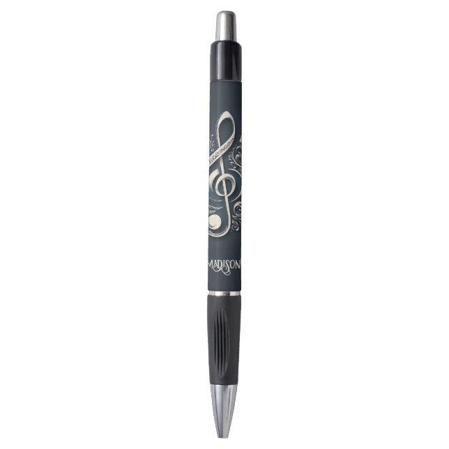 Custom Name Musical Clef Note Pen (Front Vertical)