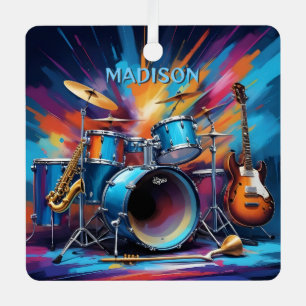 Custom Name Musical Instruments Metal Ornament