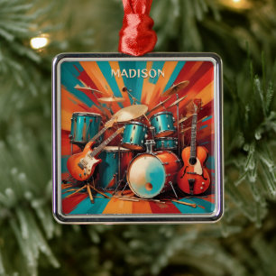 Custom Name Musical Instruments Metal Ornament
