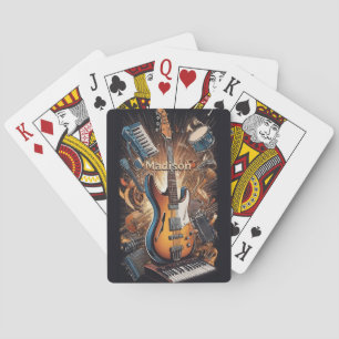 Custom Name Musical Instruments Playing Cards