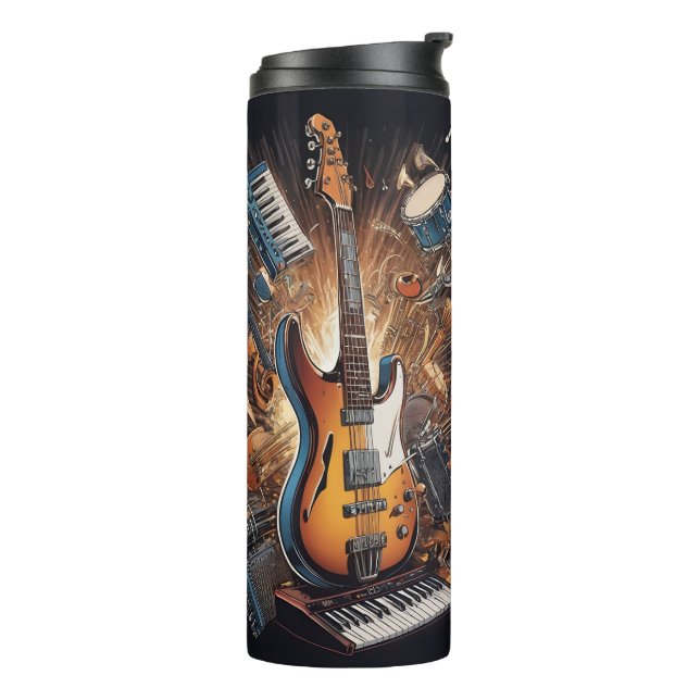 Custom Name Musical Instruments Thermal Tumbler (Rotated Left)