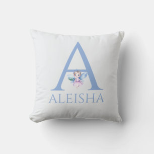 Custom Name My Little Fairy Throw Pillow
